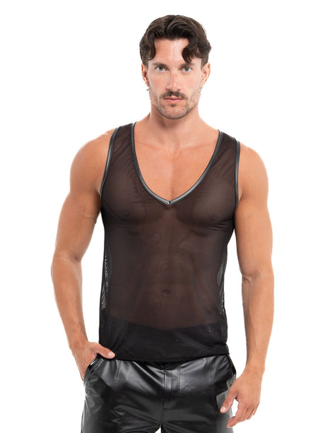 Netz Tanktop Percée Herren von Patrice Catanzaro – Vorderansicht
