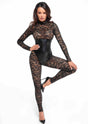 Noir Handmade F299 Spitzencatsuit mit Unterbrustmieder - Hinreissend