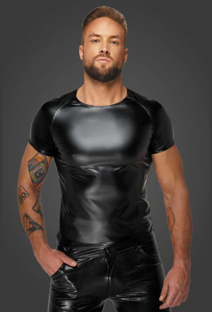 Noir Handmade Herren Wetlook Shirt - Verführung mit Stil - Hinreissend