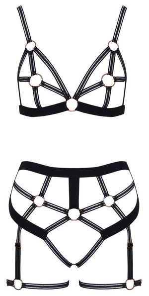 Ouvert - Set mit BH und Taillen - Slip - Hinreissend