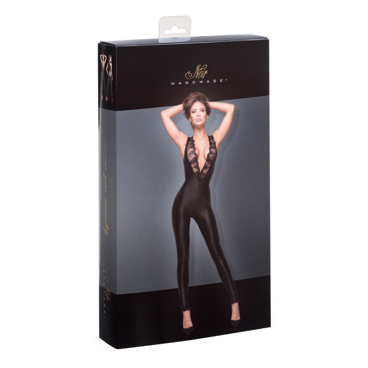 Overall mit Spitze F167 - Noir Handmade - Hinreissend