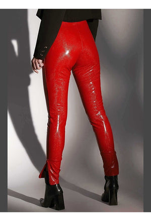 PATRICE CATANZARO Jill Lack Leggings Rot - Hinreissend