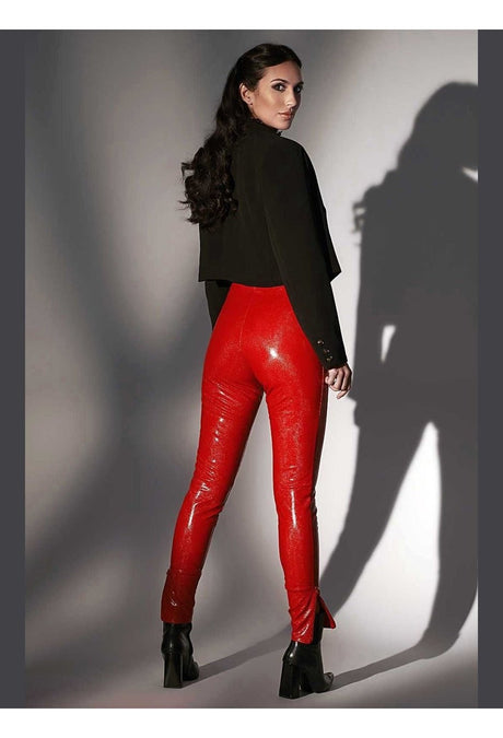 PATRICE CATANZARO Jill Lack Leggings Rot - Hinreissend