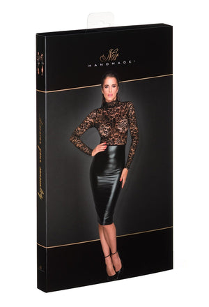 Power Wetlook Spitzen Kleid F228 | Noir Handmade - Hinreissend