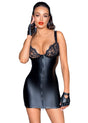 Power Wetlook Träger Minikleid F254 | Noir Handmade - Hinreissend