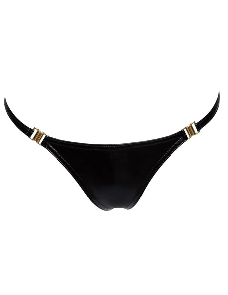 Powerwetlook Panty mit Goldverschluss P008 - Hinreissend