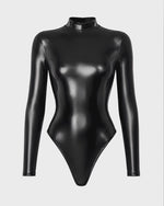 Wetlook Body Damen Schwarz rückenfrei – Noir Handmade, Drehansicht (Video)