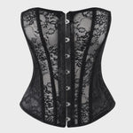 Spitzen Korsett Damen Schwarz trägerlos – Noir Handmade, Drehansicht (Video)
