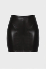 Wetlook Minirock Damen Schwarz – Noir Handmade, Drehansicht (Video)