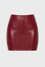 Wetlook Minirock Damen Bordeaux – Noir Handmade, Drehansicht (Video)