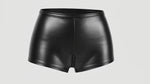 Wetlook Shorts Damen Schwarz mit Schnürung – Noir Handmade, Drehansicht (Video)