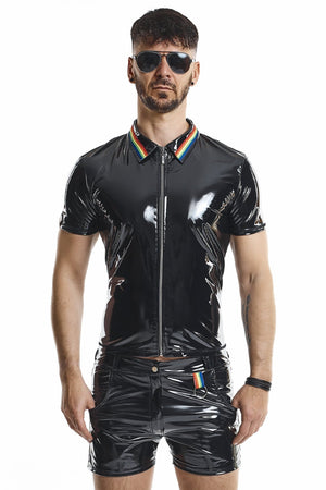 PVC Herren Polo Shirt "Remigio" schwarz - Hinreissend
