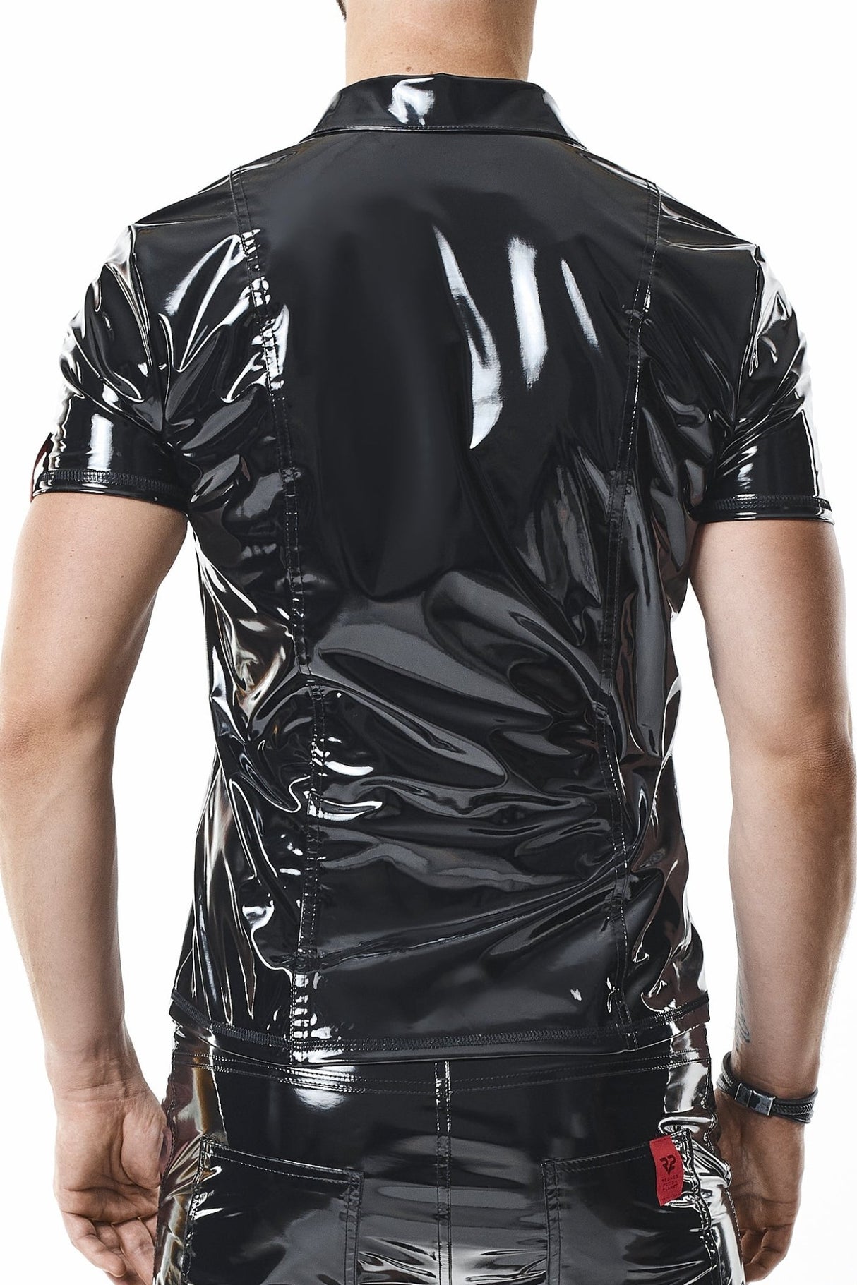 PVC Herren Polo Shirt "Rocco" schwarz - Hinreissend