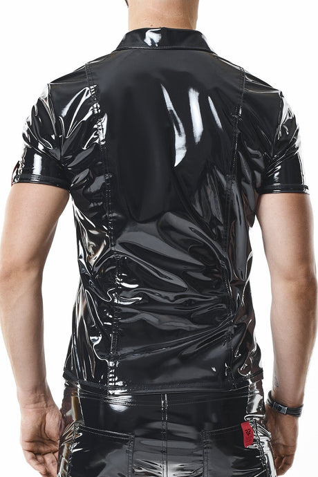 PVC Herren Polo Shirt "Rocco" schwarz - Hinreissend