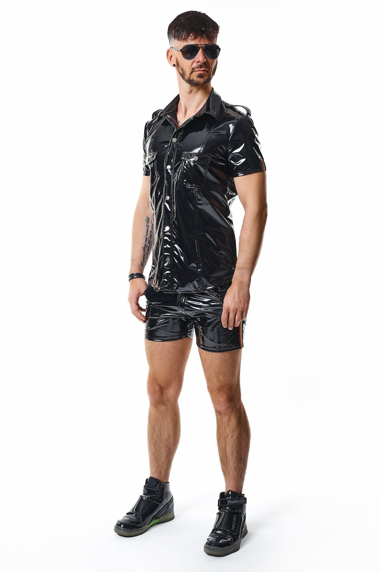 PVC Herren T-Shirt "Luigi" schwarz - Hinreissend
