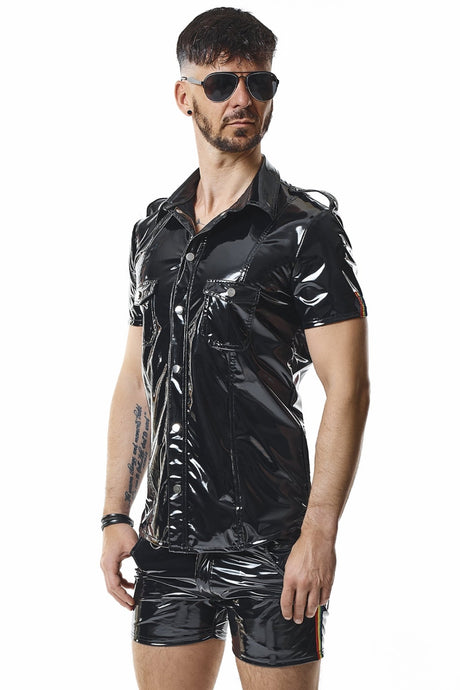 PVC Herren T-Shirt "Luigi" schwarz - Hinreissend