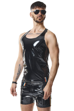 PVC Herren Tank Top "Filippo" schwarz - Hinreissend