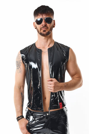 PVC Herren Weste "Otello" schwarz - Hinreissend