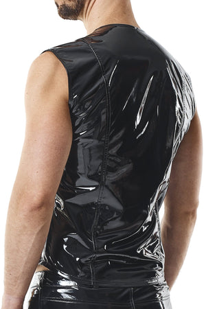 PVC Herren Weste "Otello" schwarz - Hinreissend
