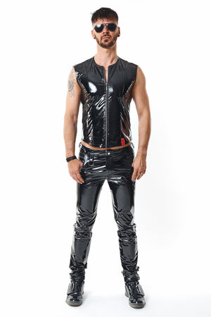 PVC Herren Weste "Otello" schwarz - Hinreissend