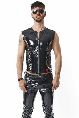 PVC Herren Weste "Otello" schwarz - Hinreissend