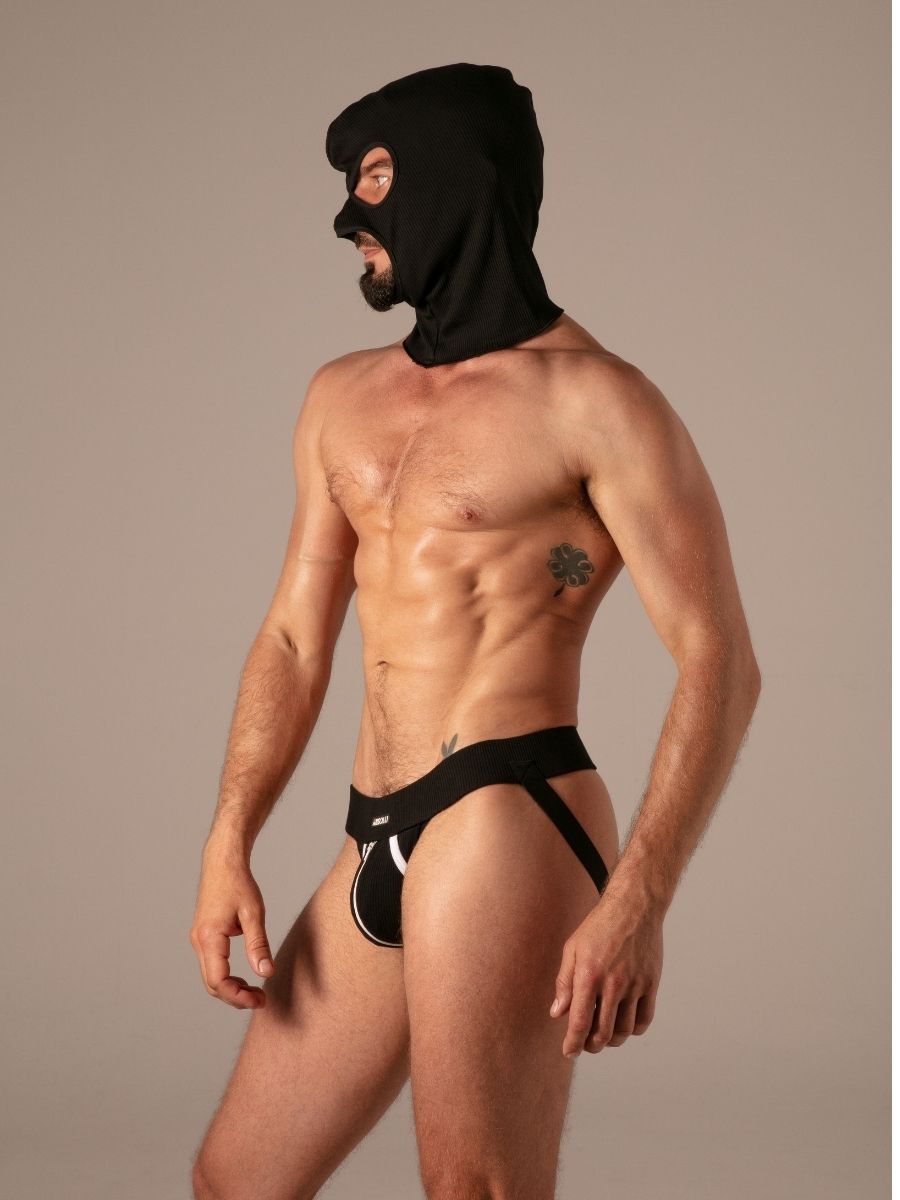 Rib Cagoule Coton Noir – Absolu Male