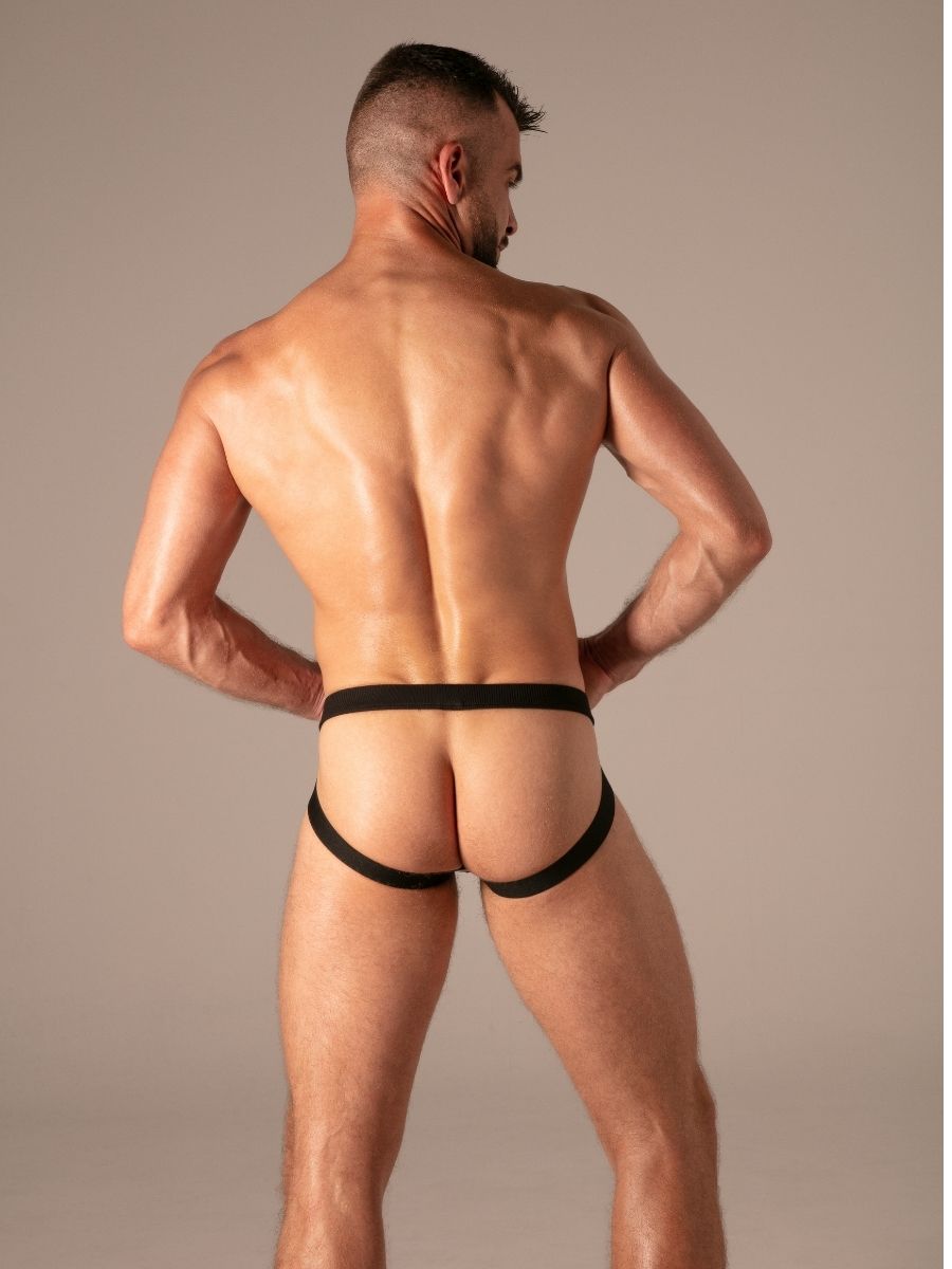 Rib Zip Jockbrief Coton Noir – Absolu Male