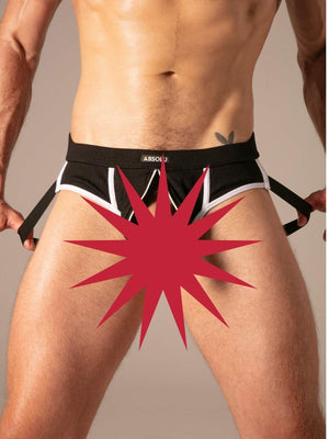 Rib Zip Jockbrief Coton Noir – Absolu Male