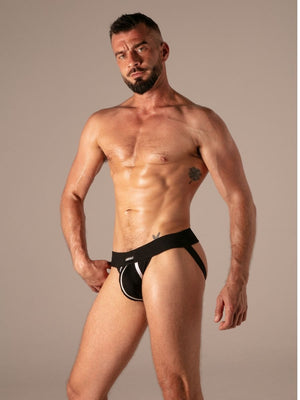 Rib Zip Jockstrap Coton Noir – Absolu Male