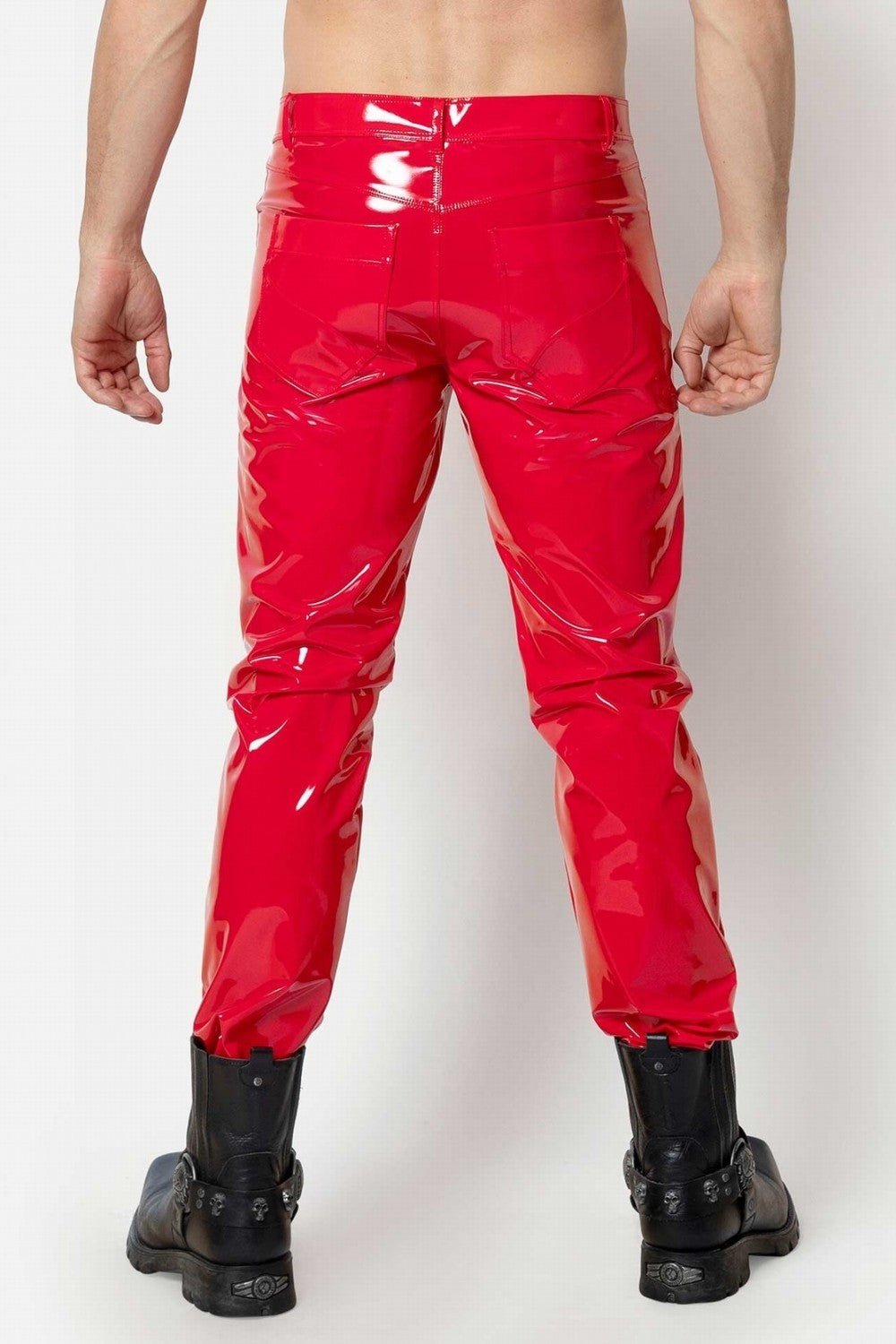 Rote Lackhose "SHAWN" von L'Homme Patrice Catanzaro - Hinreissend