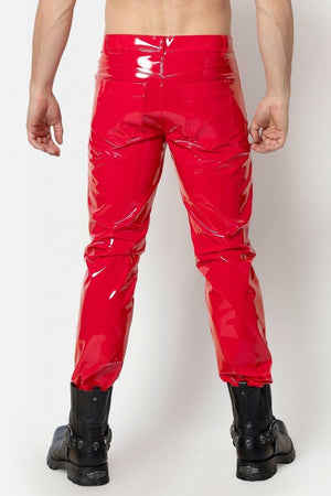 Rote Lackhose "SHAWN" von L'Homme Patrice Catanzaro - Hinreissend