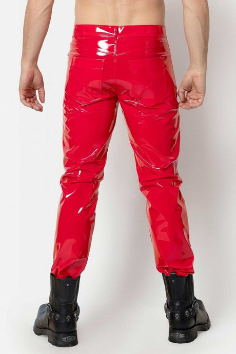 Rote Lackhose "SHAWN" von L'Homme Patrice Catanzaro - Hinreissend