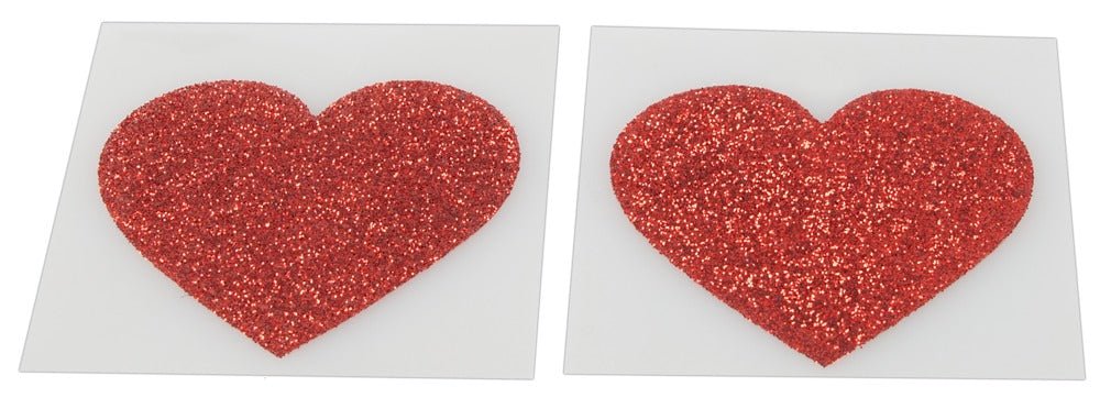 Rote Nippelsticker in Herzform - Hinreissend