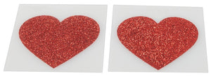 Rote Nippelsticker in Herzform - Hinreissend