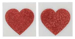 Rote Nippelsticker in Herzform - Hinreissend