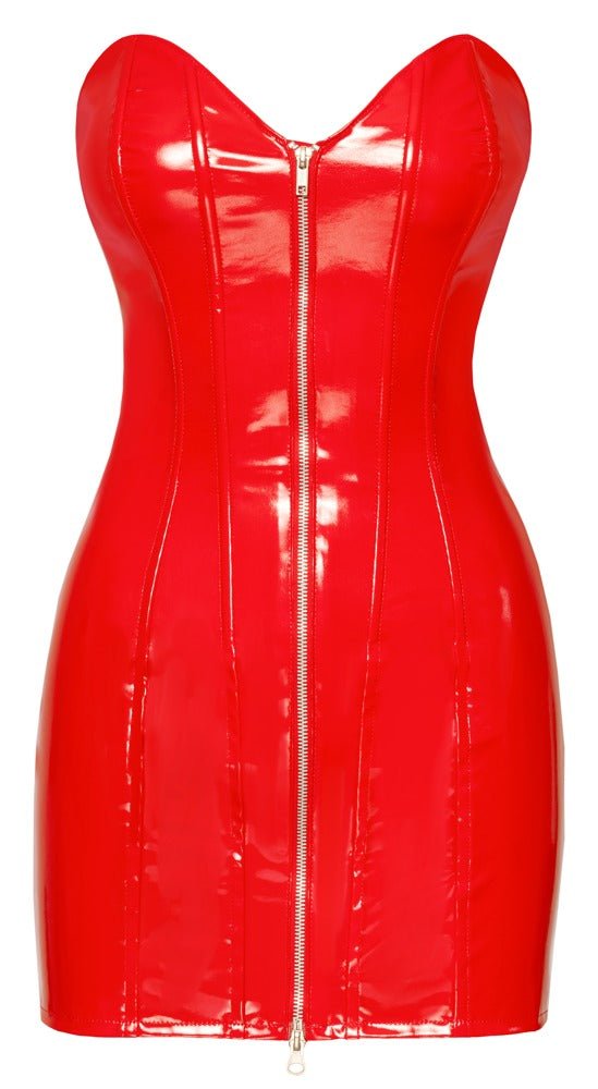 Rotes Lackkleid – Black Level - Hinreissend