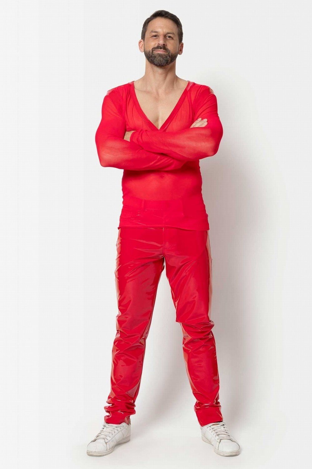 Rotes Netz - T-Shirt "Ali" |L'Homme by Patrice Catanzaro - Hinreissend
