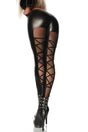 Schwarze Wetlook - Leggings 18121 - Hinreissend