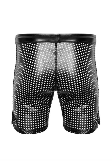 Schwarze Wetlook Shorts H077 - Hinreissend