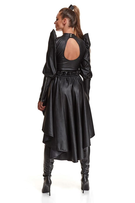 schwarzer Kunstleder Rock BARBARA - Hinreissend