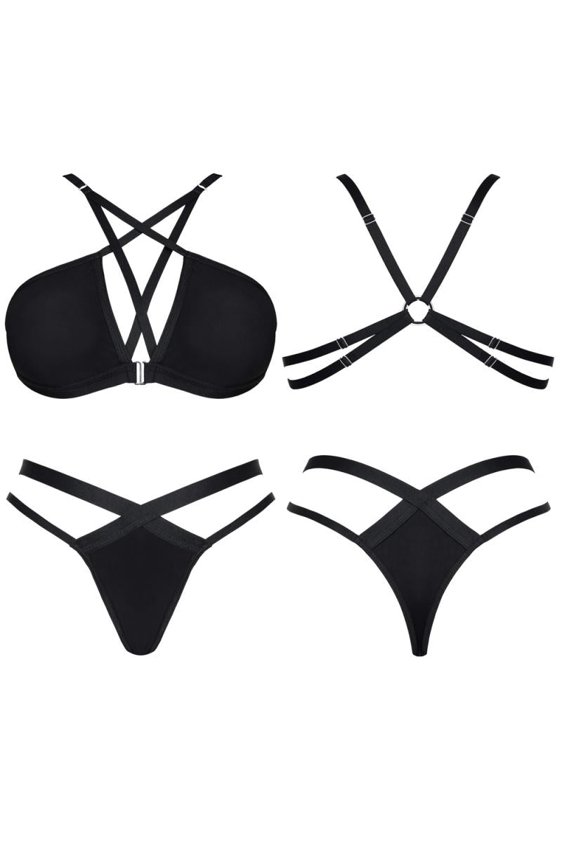 schwarzes BH String Set Casilda - Demoniq - Hinreissend