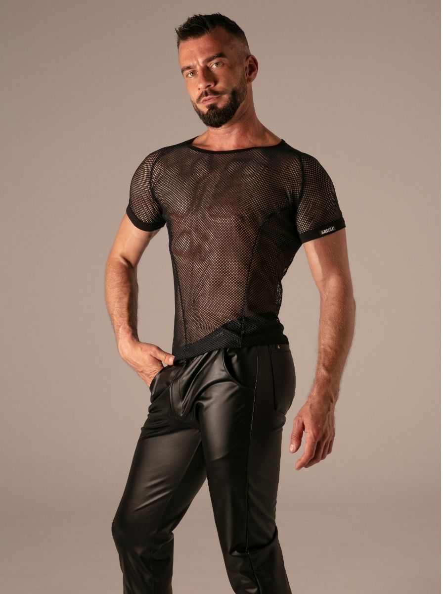 Seduction Mesh T-Shirt Schwarz – Absolu Male