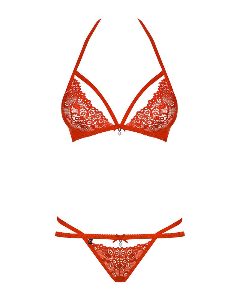 Soft - BH & String aus roter Spitze - Hinreissend