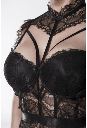 Spitzen Negligée Grey Velvet - Hinreissend
