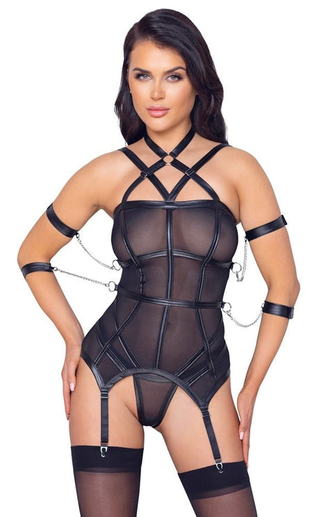 Strapshemd inklusive String plus 4 Fesseln - Hinreissend