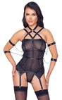 Strapshemd inklusive String plus 4 Fesseln - Hinreissend