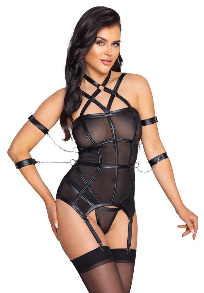 Strapshemd inklusive String plus 4 Fesseln - Hinreissend