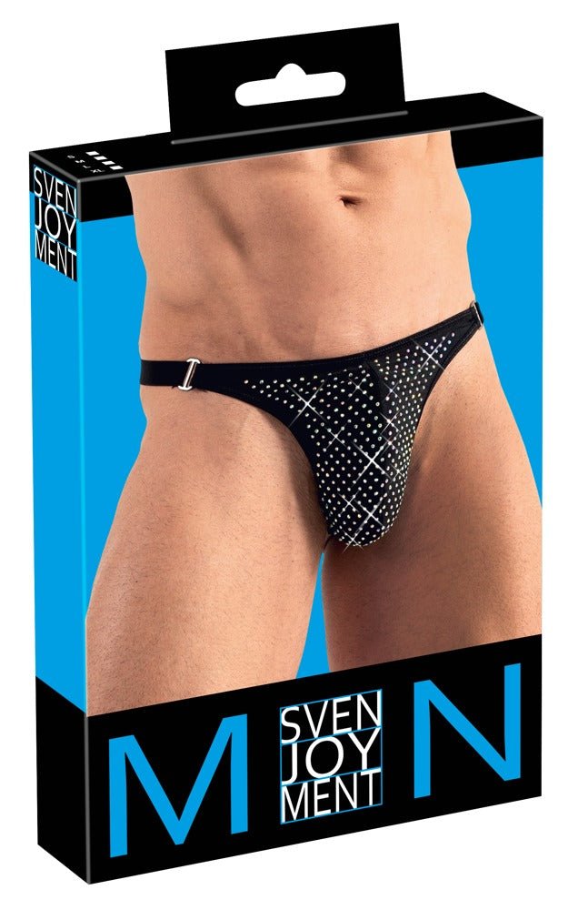 String mit Glitzer - Steinen besetztem Beutel - Hinreissend