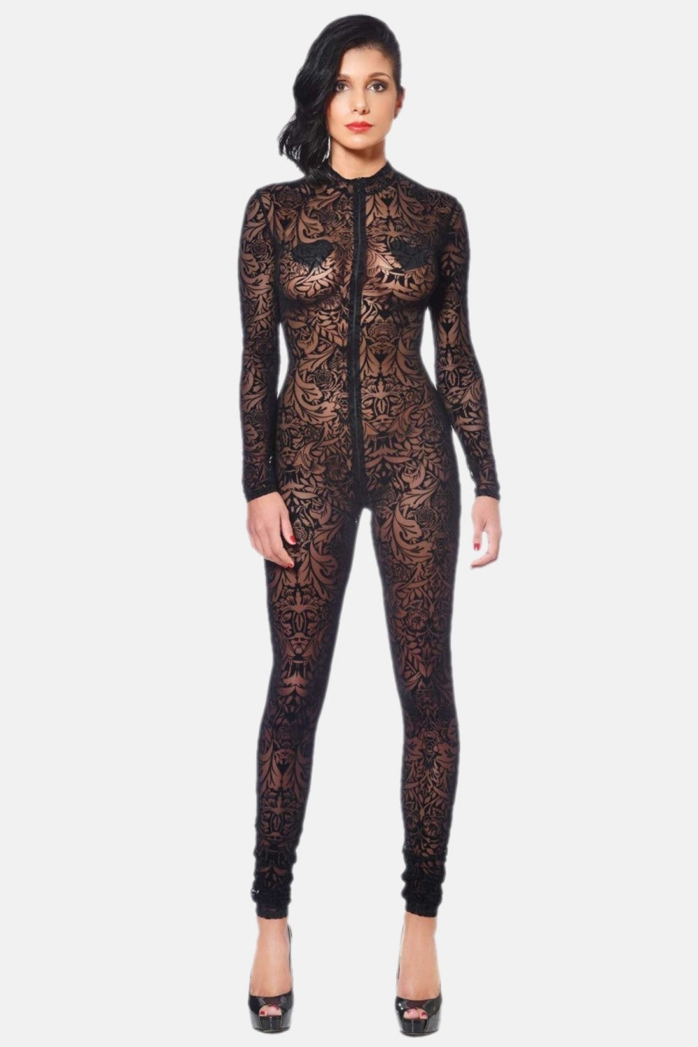 Patrice Catanzaro Mesh Catsuit - Tattoo