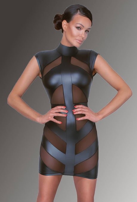 Tailliertes Kleid mit Powernet - Einsätzen - Hinreissend